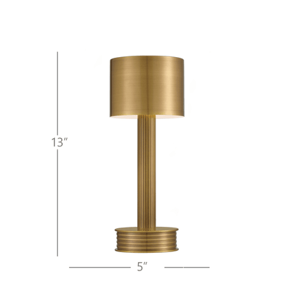 Currey and Company Traverse Brass Cordless Table Lamp