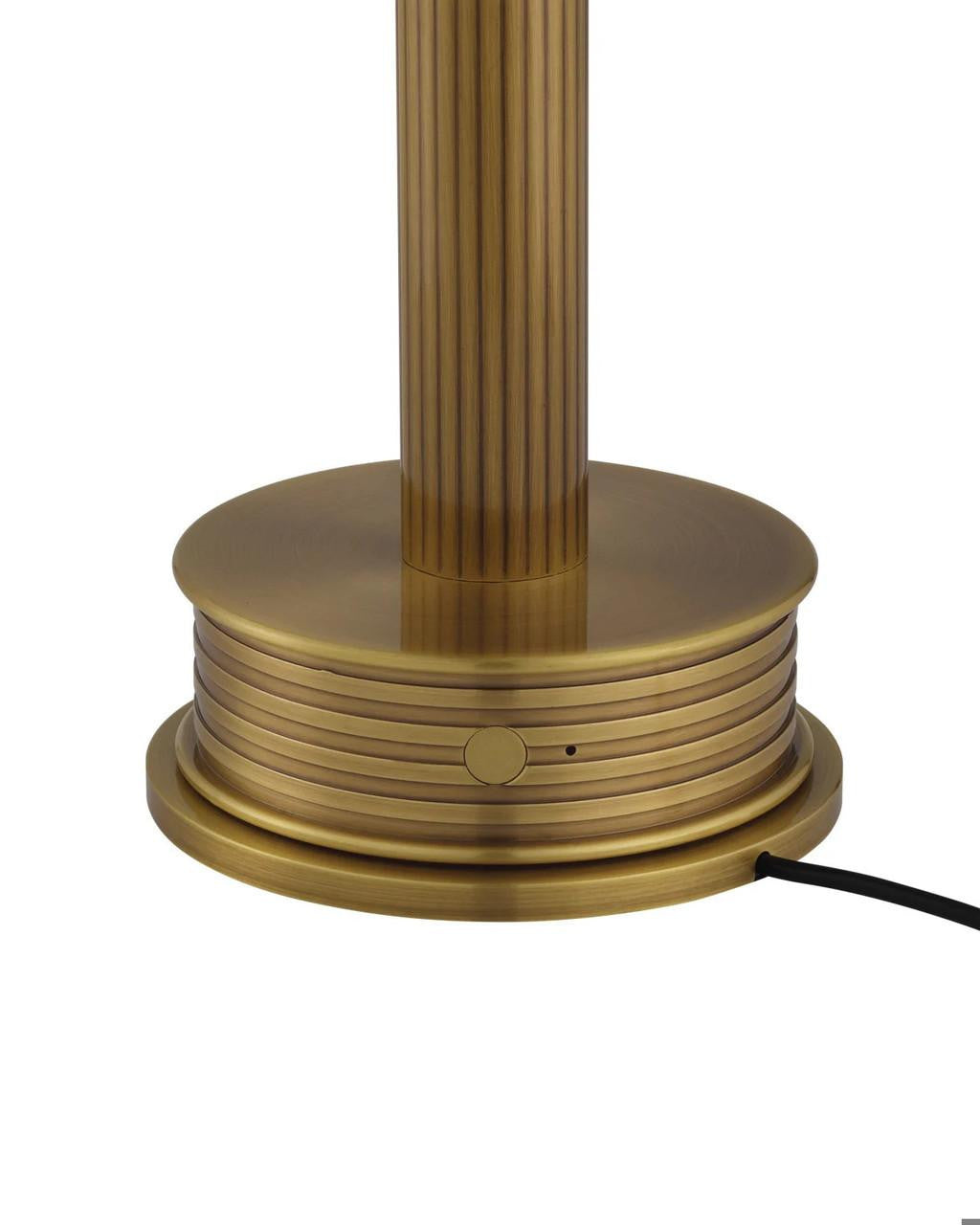 Currey and Company Traverse Brass Cordless Table Lamp