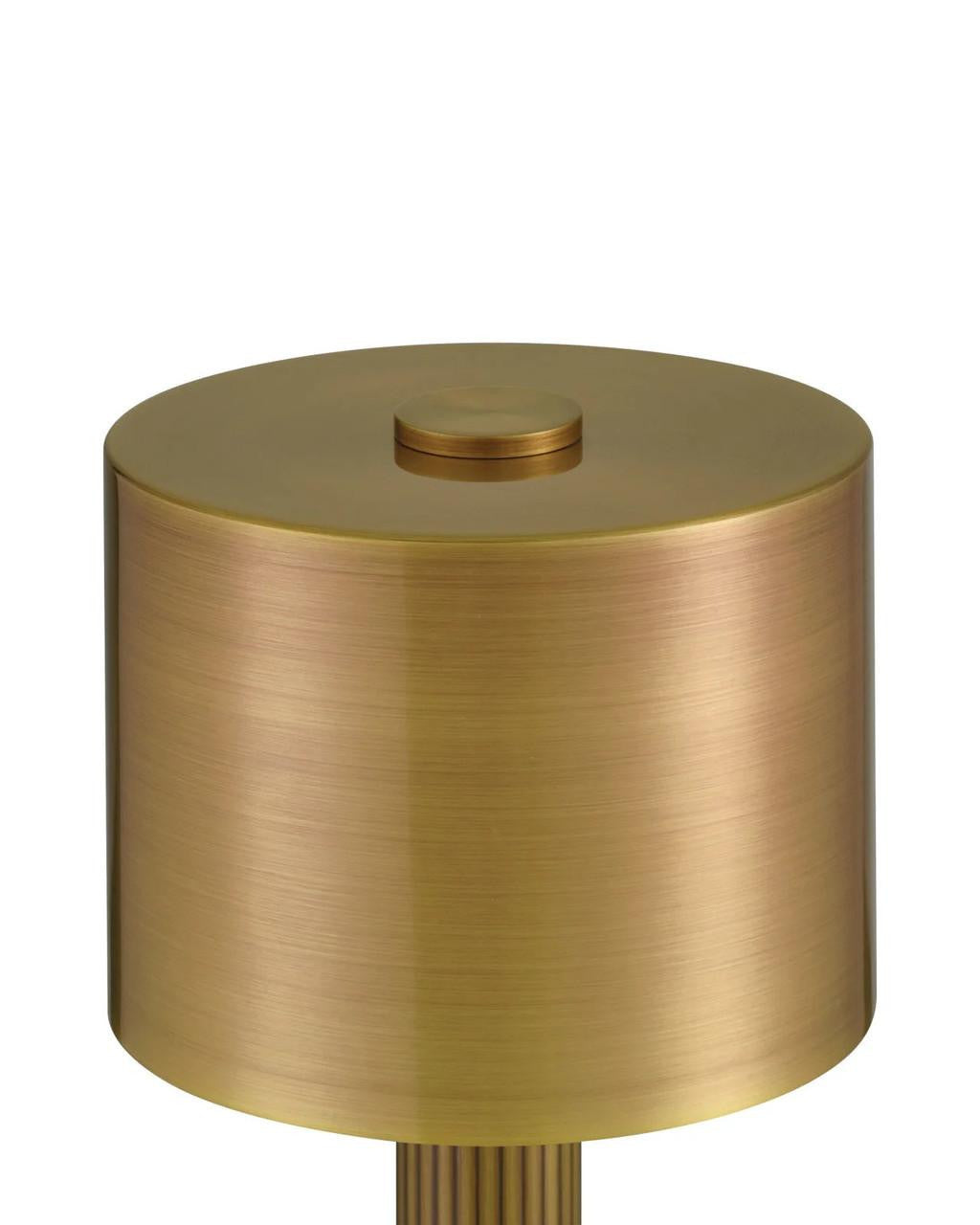 Currey and Company Traverse Brass Cordless Table Lamp