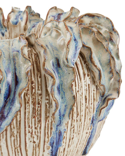 Currey and Company Tropical Crown Medium Vase