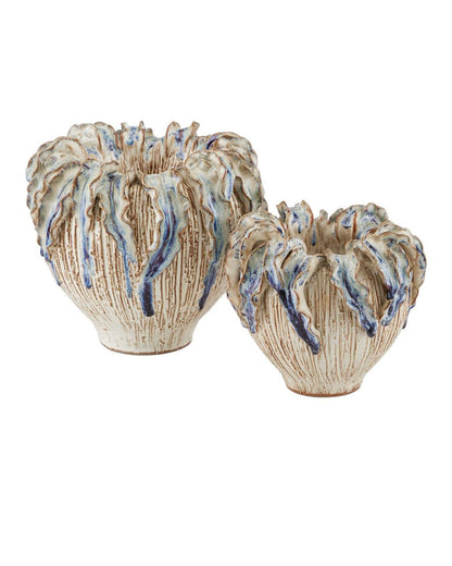 Currey and Company Tropical Crown Medium Vase