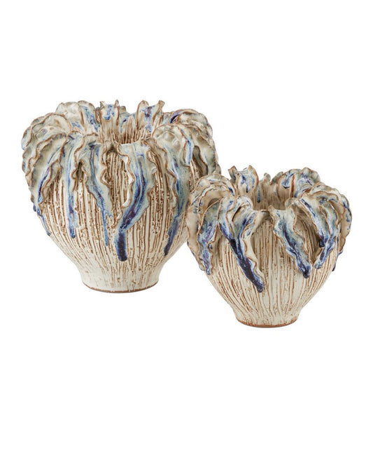 Currey and Company Tropical Crown Medium Vase