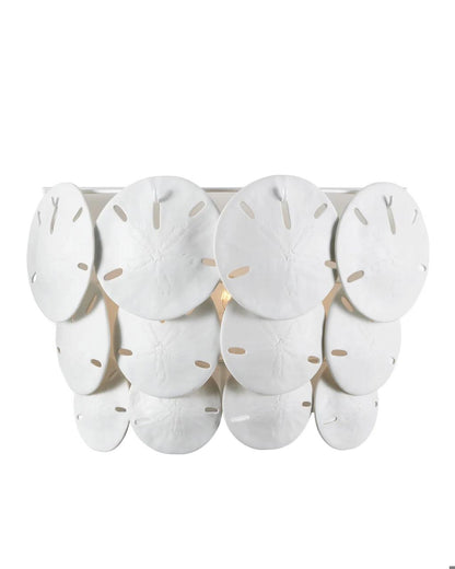Currey and Company Tulum White Wall Sconce White, Sugar White