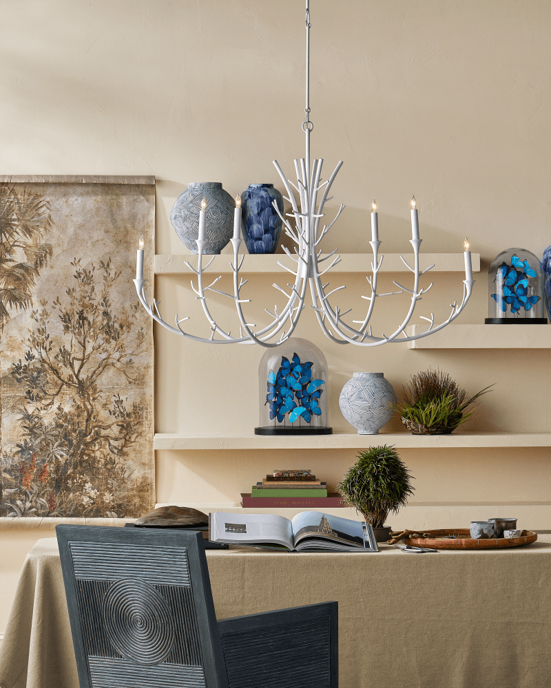Currey and Company Twiggy Oval Chandelier