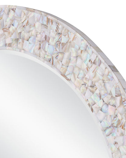 Currey and Company Uma Mother of Pearl Round Mirror