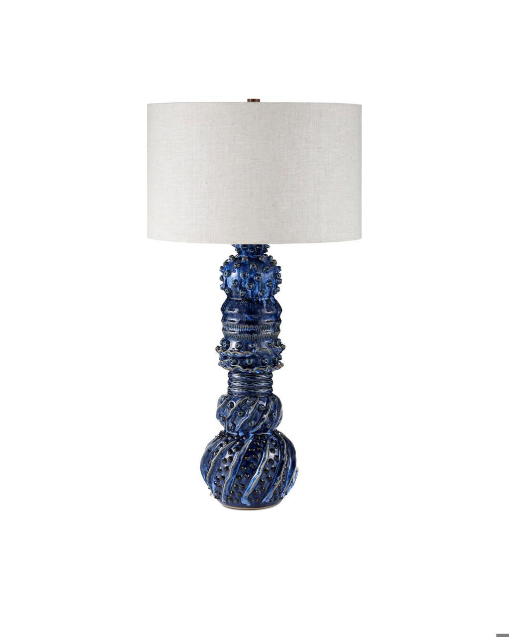 Currey and Company Undersea Dark Blue Table Lamp