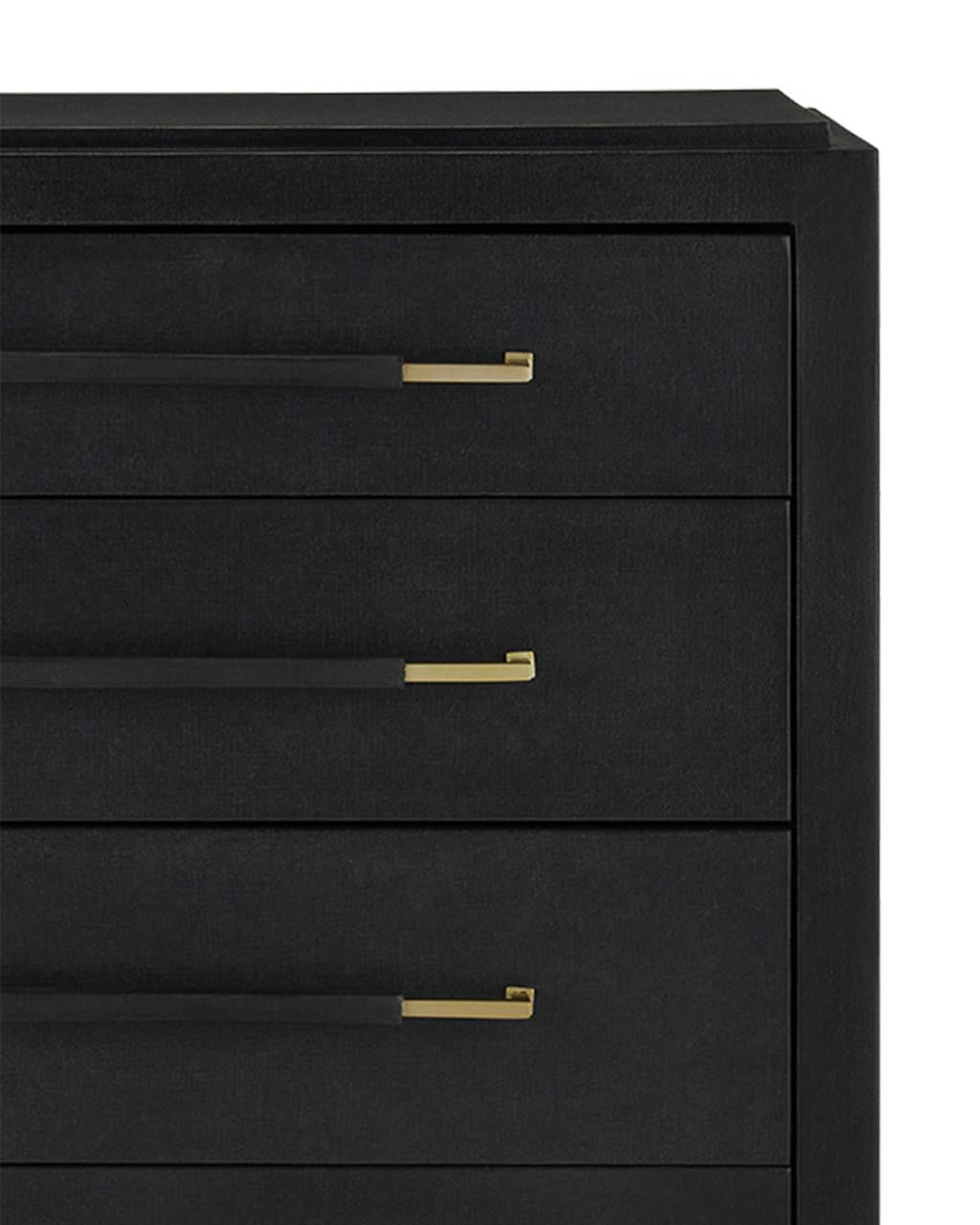 Currey and Company Verona Black Five-Drawer Chest