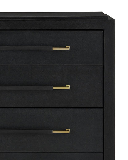Currey and Company Verona Black Five-Drawer Chest