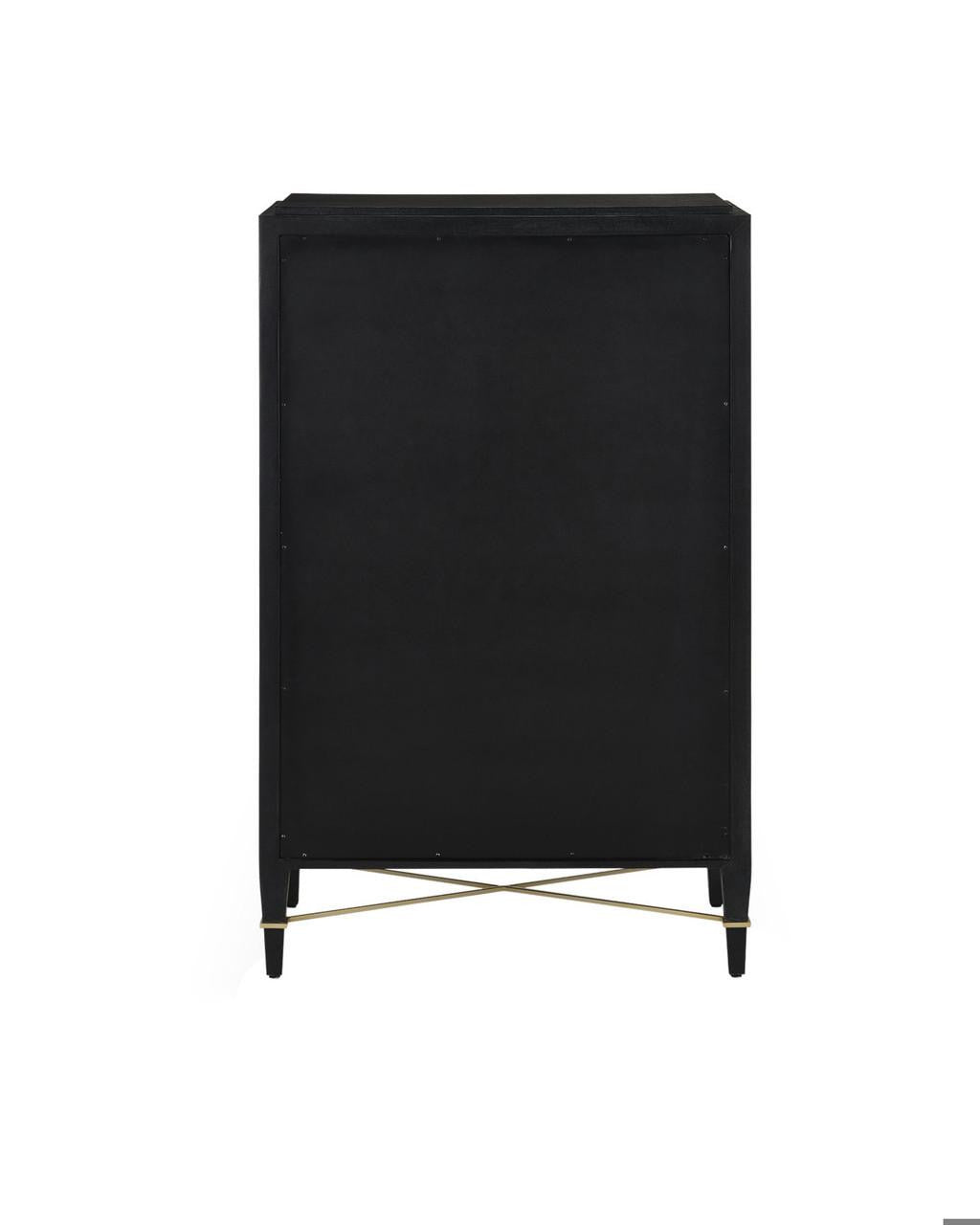 Currey and Company Verona Black Five-Drawer Chest