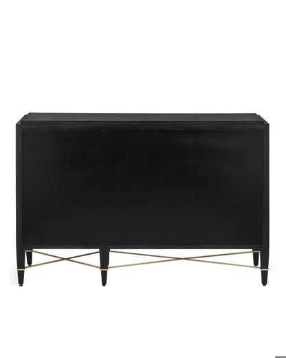 Currey and Company Verona Black Three-Drawer Chest