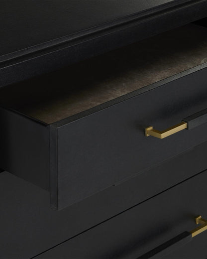Currey and Company Verona Black Three-Drawer Chest