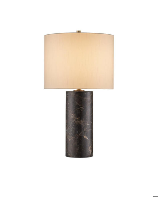 Currey and Company Vespera Brown Table Lamp Coffee Brown, Antique Brass