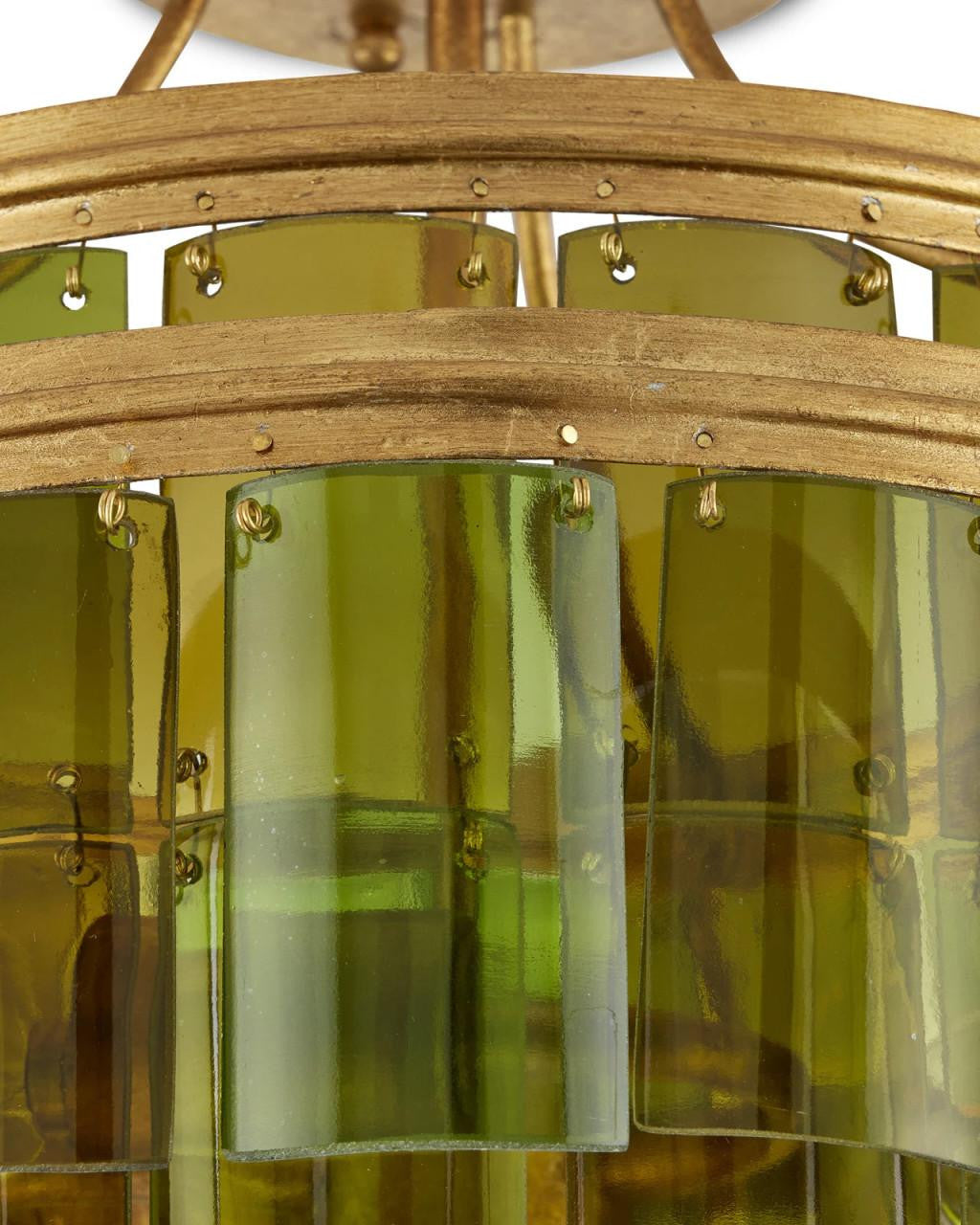 Currey and Company Vintner Green Semi-Flush Mount