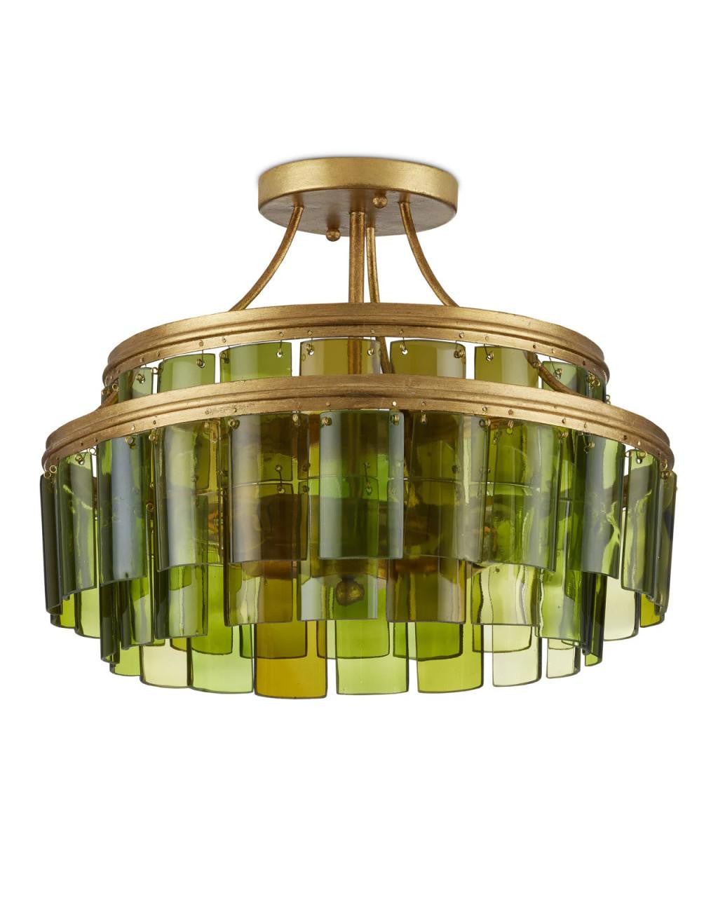 Currey and Company Vintner Green Semi-Flush Mount