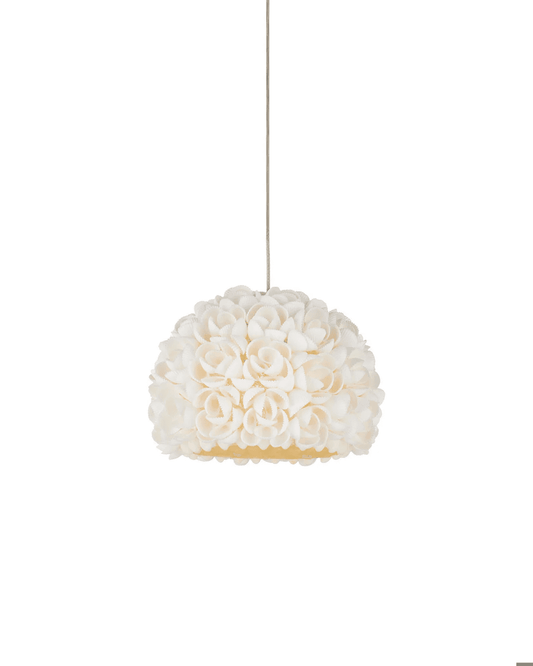 Currey and Company Virtu 1-Light Round Multi-Drop Pendant Natural, Silver