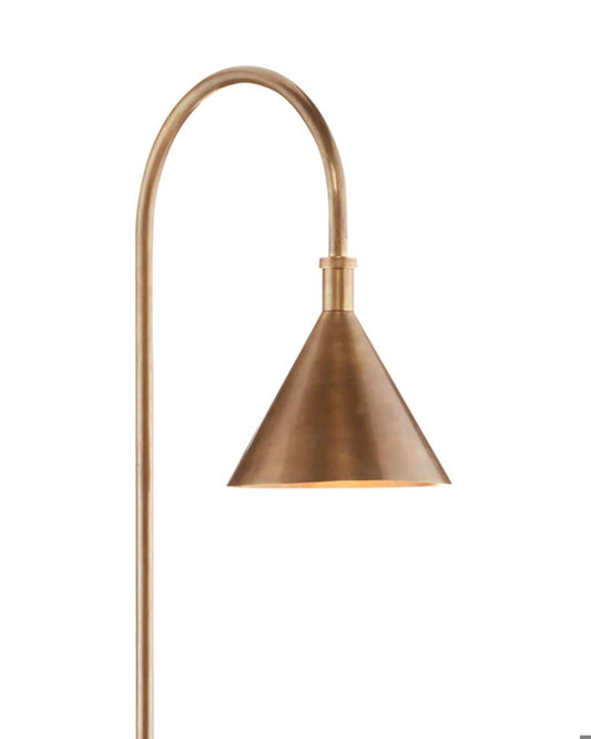 Currey and Company Vision Brass Floor Lamp