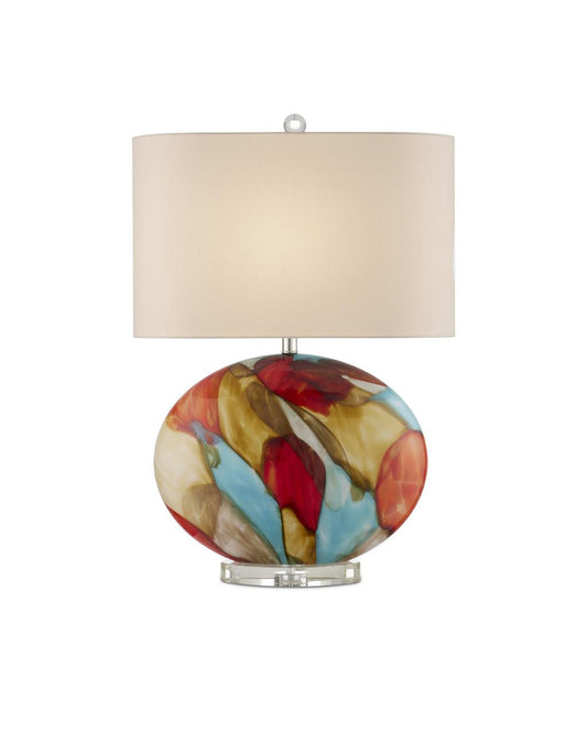 Currey and Company Vivid Table Lamp Beige, Red, Blue, Orange, Clear