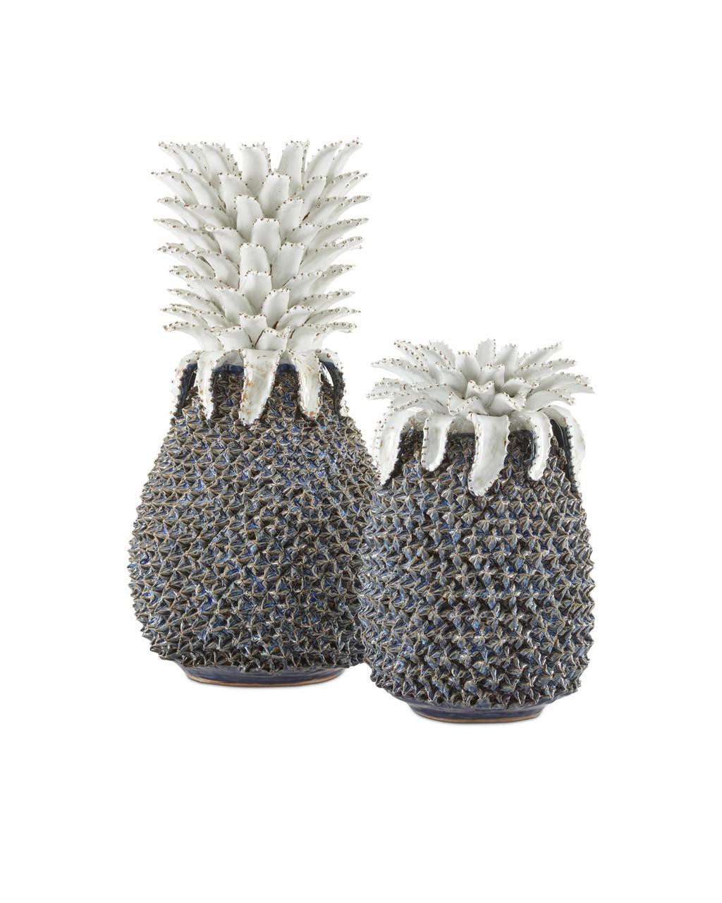 Currey and Company Waikiki Medium Blue Pineapple