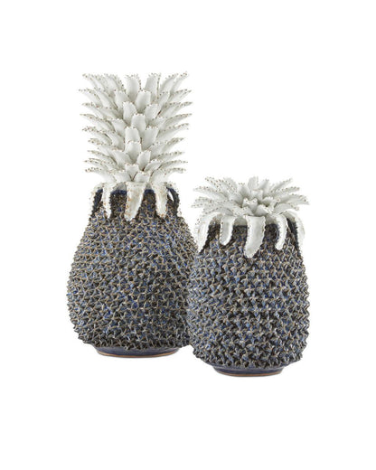 Currey and Company Waikiki Medium Blue Pineapple