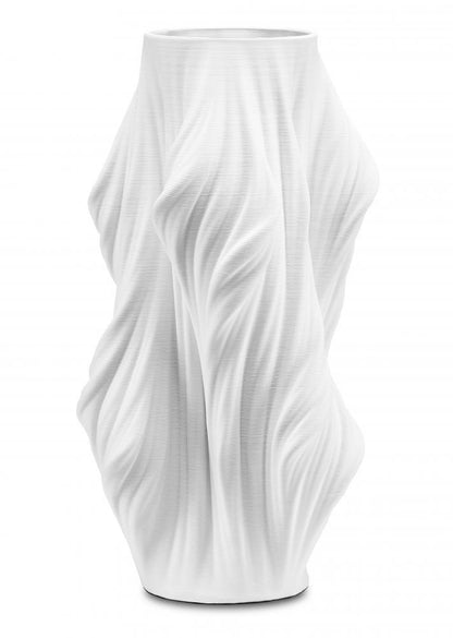 Currey and Company Yin Small White Vase White