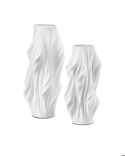 Currey and Company Yin Small White Vase