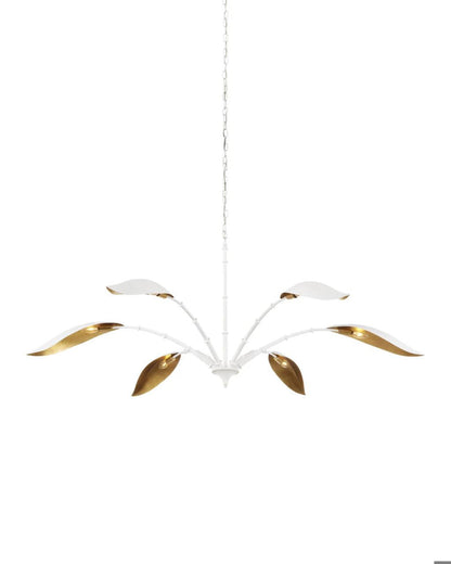 Currey and Company Yuriko White Chandelier