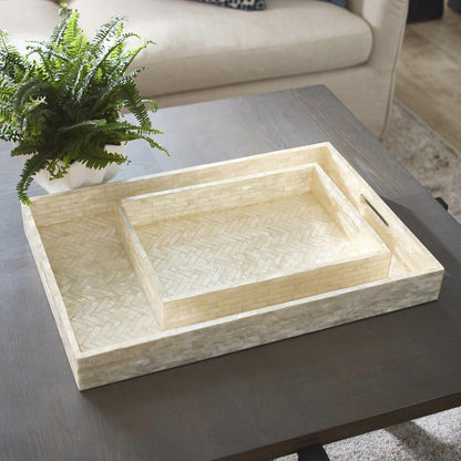 Cyan Design Triton Rectangle Tray Pearl