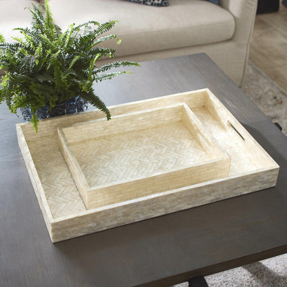 Cyan Design Triton Rectangle Tray Pearl