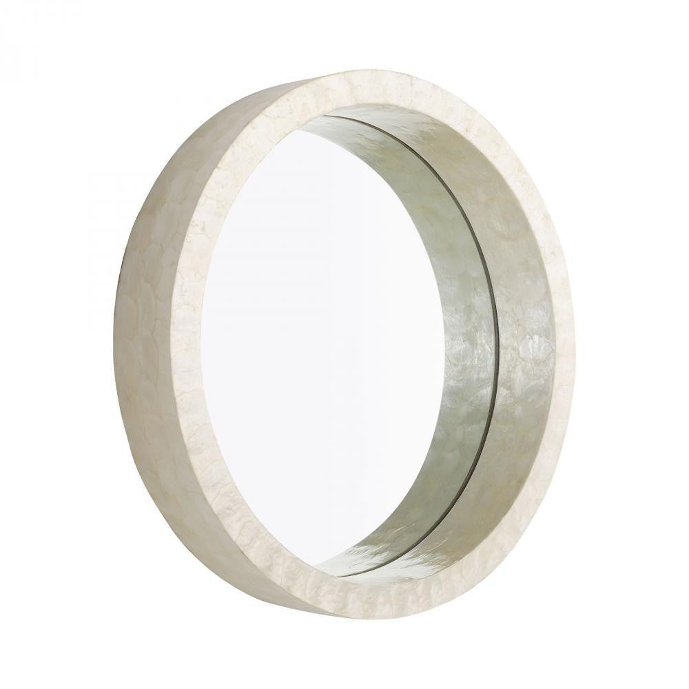 Cyan Designs Triton Round Mirror White 24"H