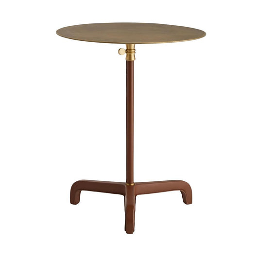 Arteriors Home Addison Accent Table Cognac Leather