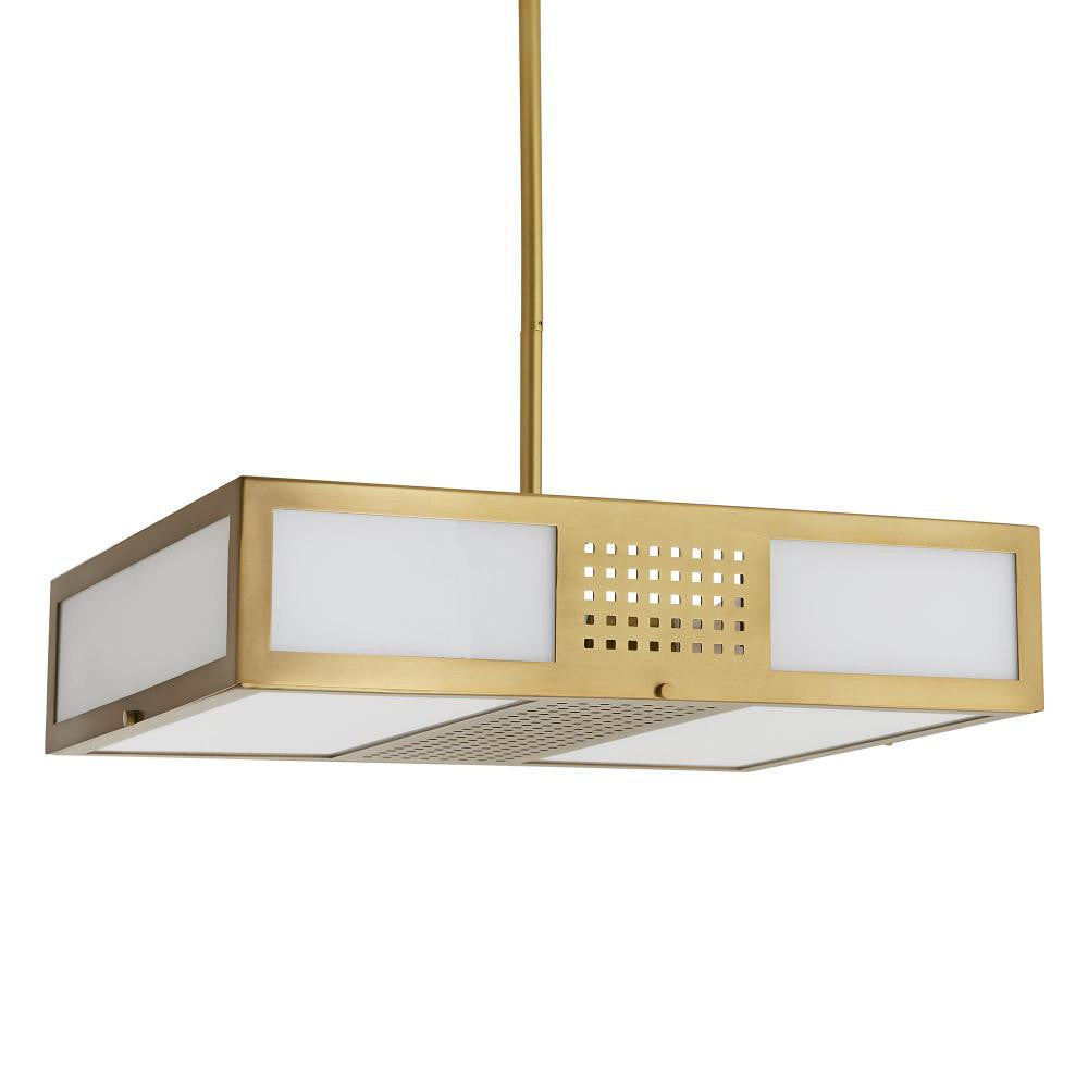 Arteriors Home Bisger Pendant Antique Brass, Opal