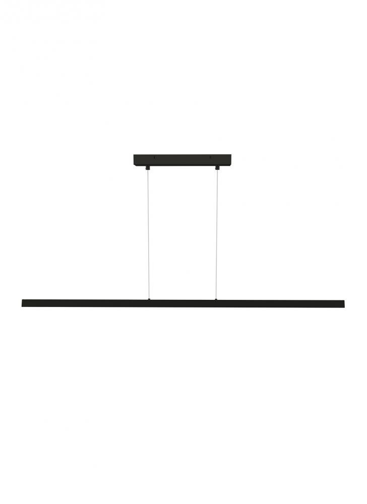 Visual Comfort Modern Dessau Linear Chandelier Black, Nightshade Black