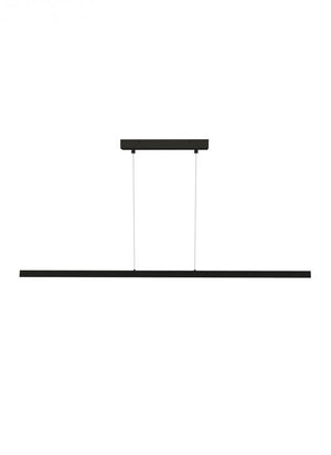 Visual Comfort Modern Dessau Linear Chandelier Black, Nightshade Black