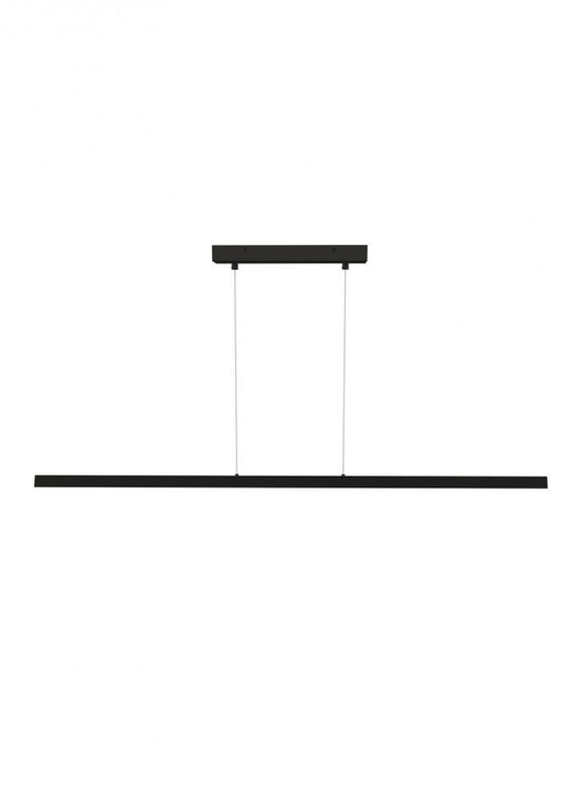 Visual Comfort Modern Dessau Linear Chandelier Black, Nightshade Black