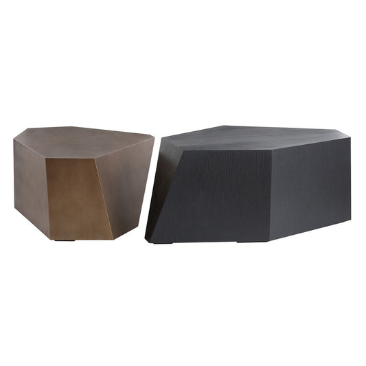 Arteriors Home Chaka Accent Table, Set of 2 Brown, Ebony