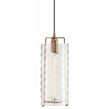 Arteriors Home Ice Large Pendant Antique Brass, Clear