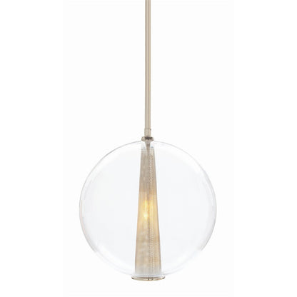 Arteriors Home Caviar Pendant Polished Nickel, Clear
