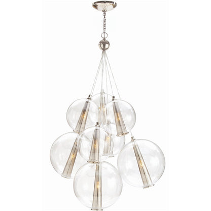 Arteriors Home Caviar Pendant Polished Nickel, Clear
