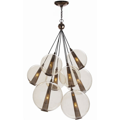 Arteriors Home Caviar Pendant Brown Nickel, Smoke