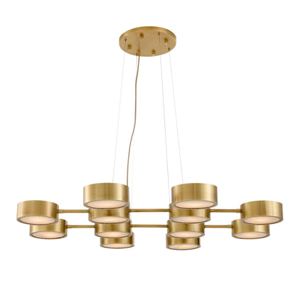 Arteriors Home Wright Grid Chandelier Antique Brass