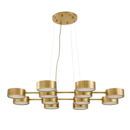 Arteriors Home Wright Grid Chandelier Antique Brass