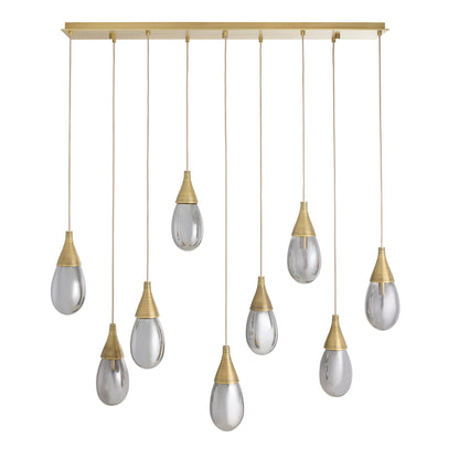 Arteriors Home Giselle Linear Multi-Port Chandelier Smoke Luster