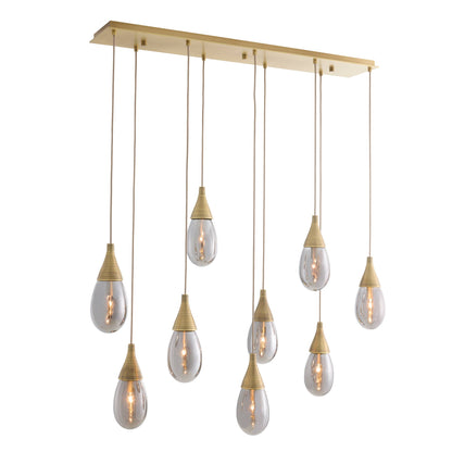 Arteriors Home Giselle Linear Multi-Port Chandelier Smoke Luster
