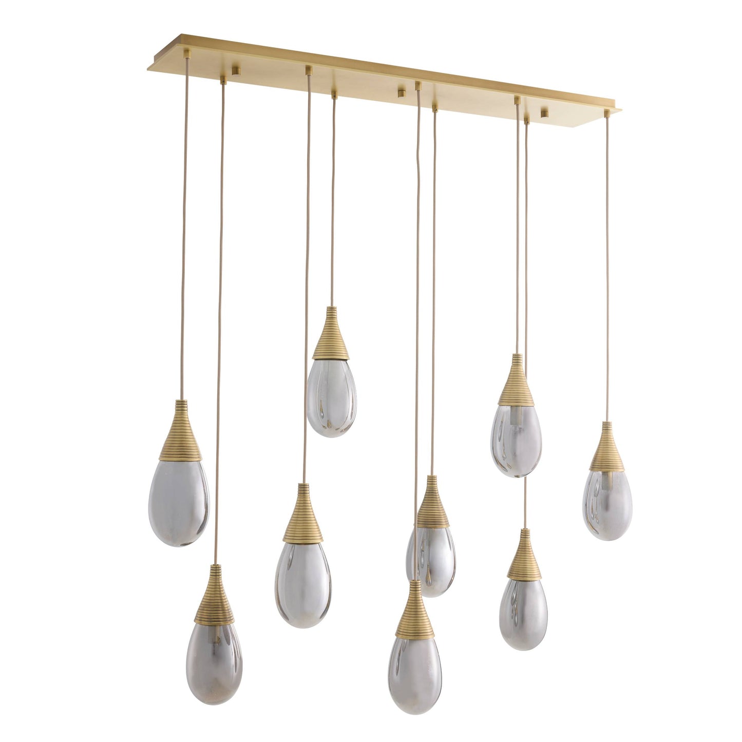 Arteriors Home Giselle Linear Multi-Port Chandelier Smoke Luster
