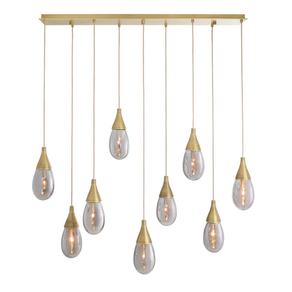 Arteriors Home Giselle Linear Multi-Port Chandelier Smoke Luster