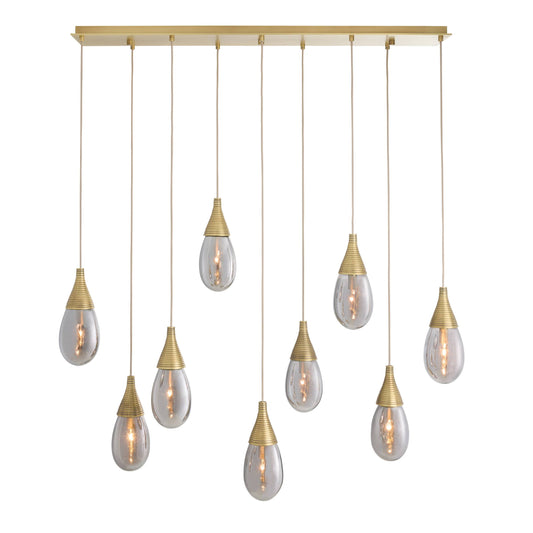 Arteriors Home Giselle Linear Multi-Port Chandelier Smoke Luster
