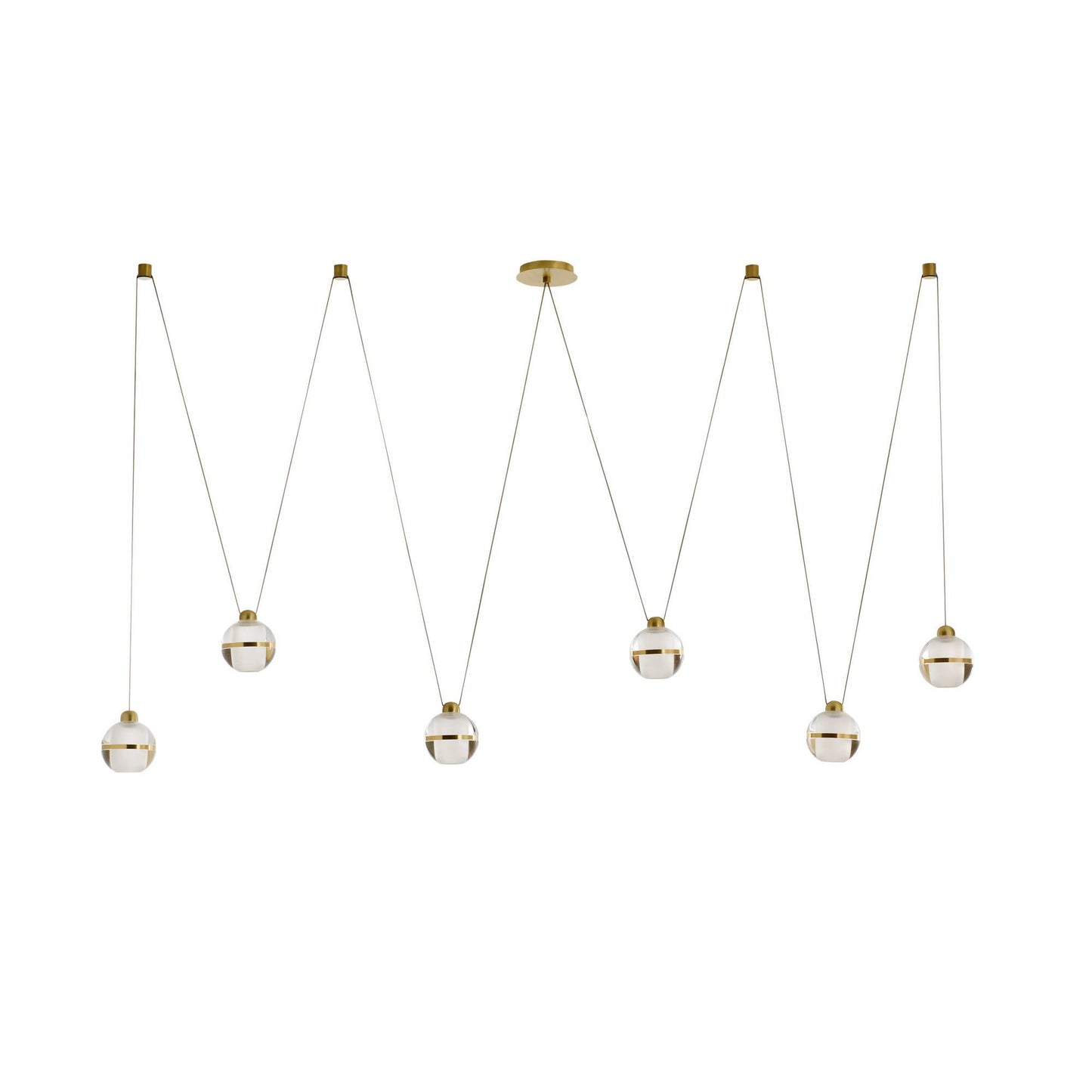 Arteriors Home Noble Multi-Drop Chandelier Antique Brass