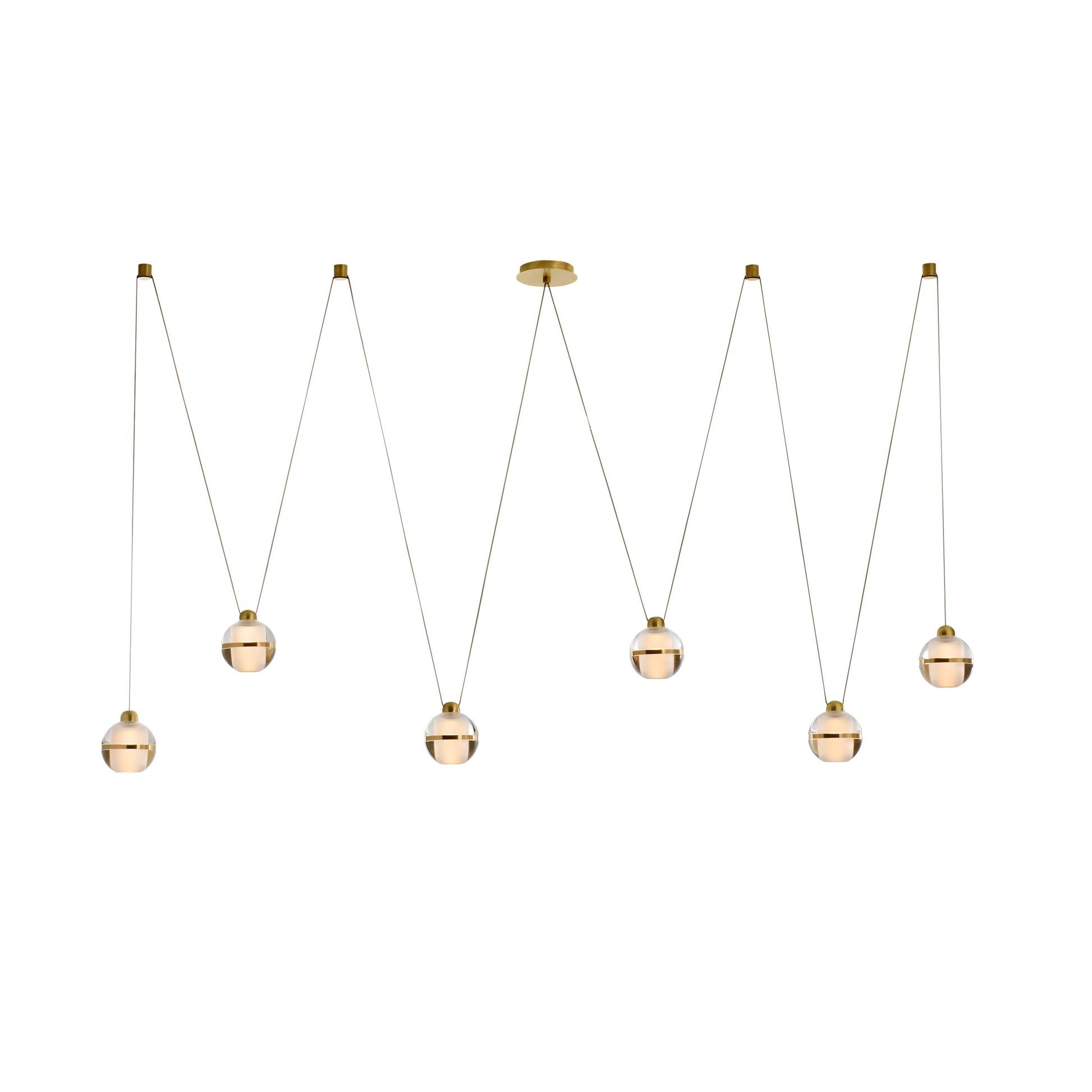 Arteriors Home Noble Multi-Drop Chandelier Antique Brass