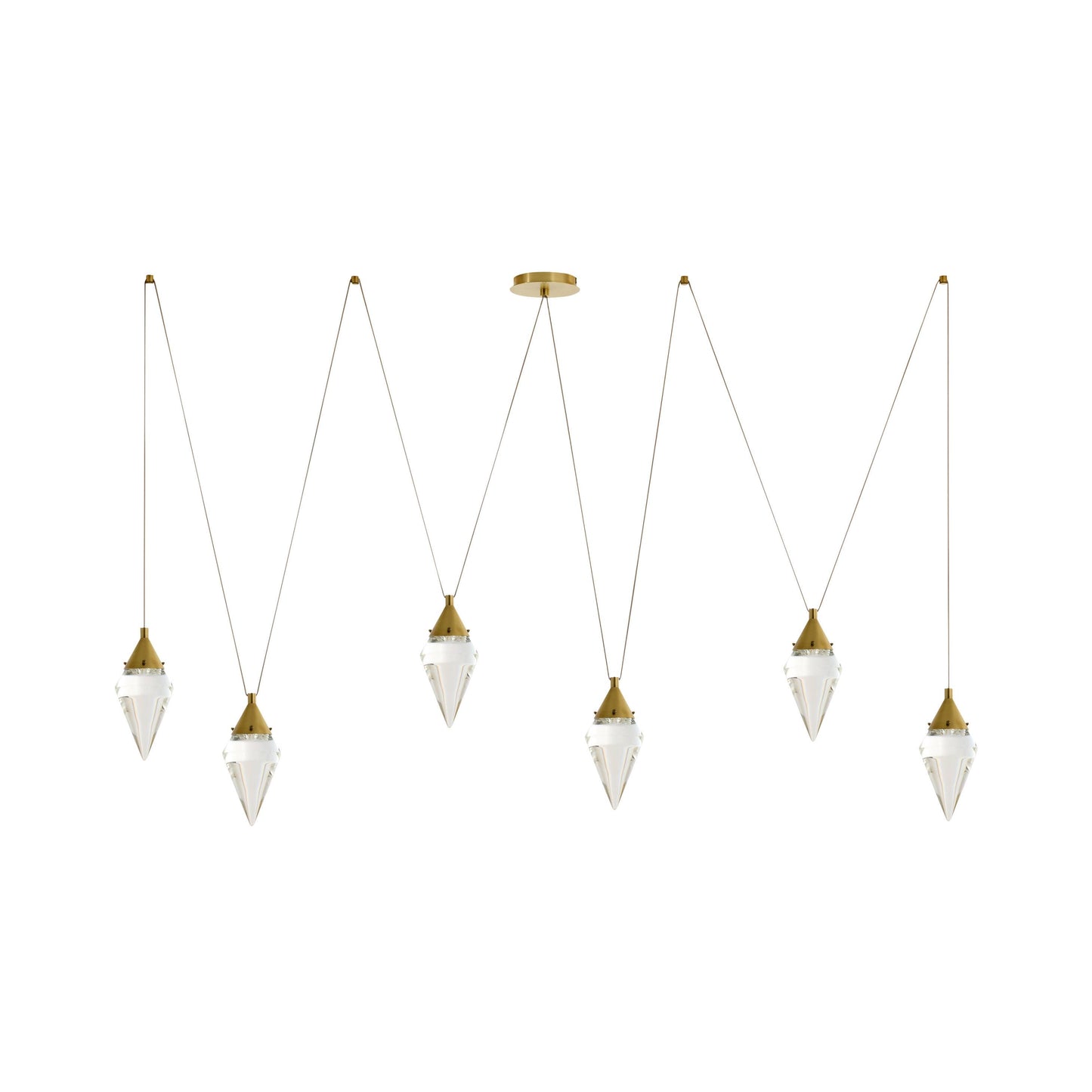 Arteriors Home Berkley Multi-Drop Chandelier Antique Brass