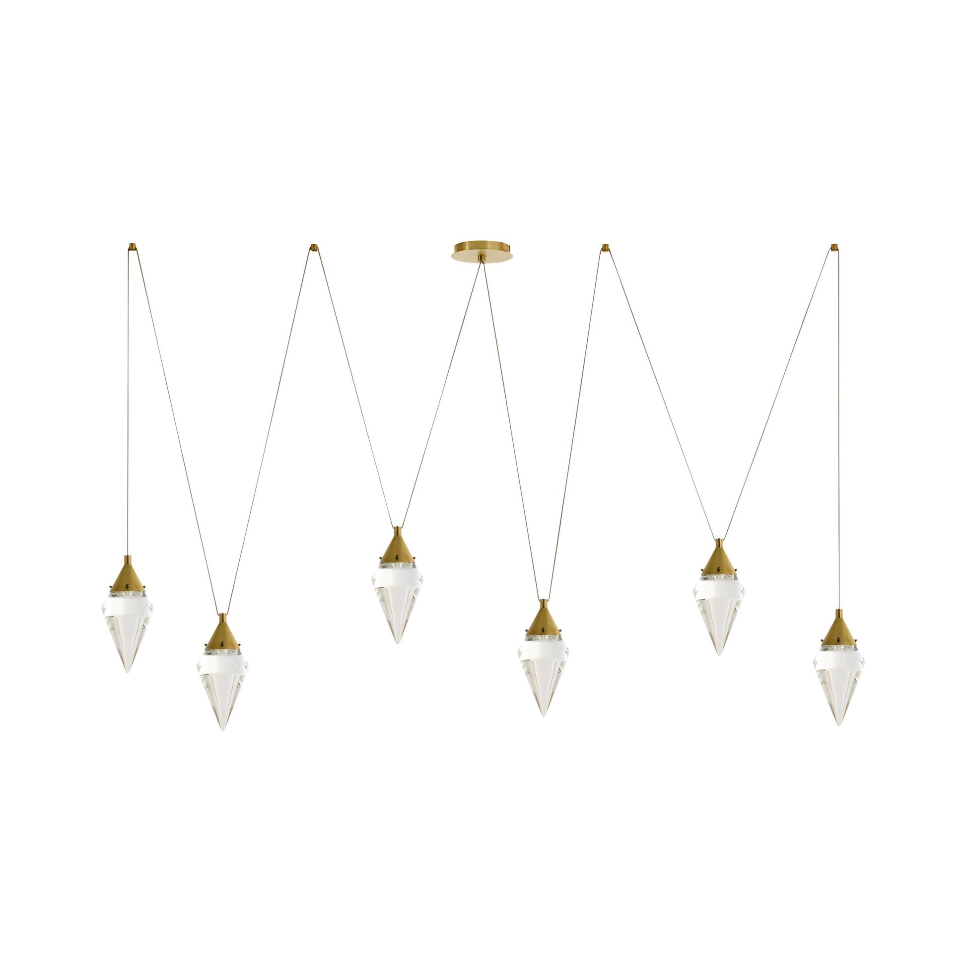 Arteriors Home Berkley Multi-Drop Chandelier Antique Brass